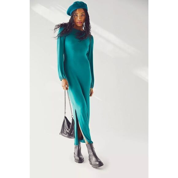 Free people - Luna Midi green size small - Picture 1 of 7